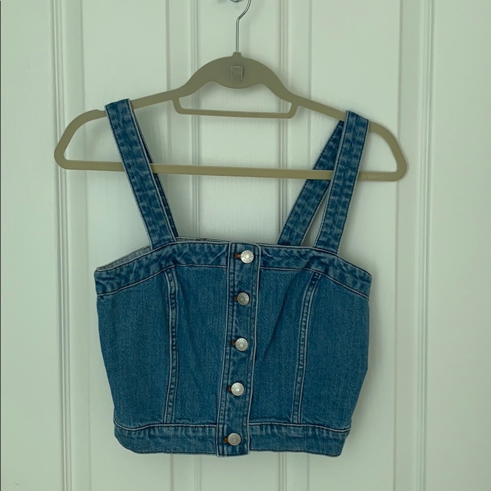 Madewell jean crop top
